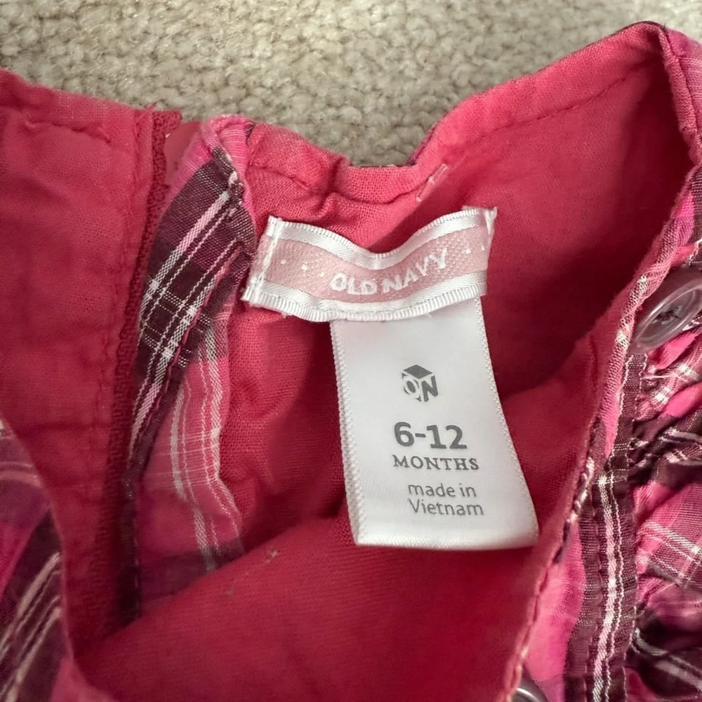 Old navy vintage y2k pink plaid dress